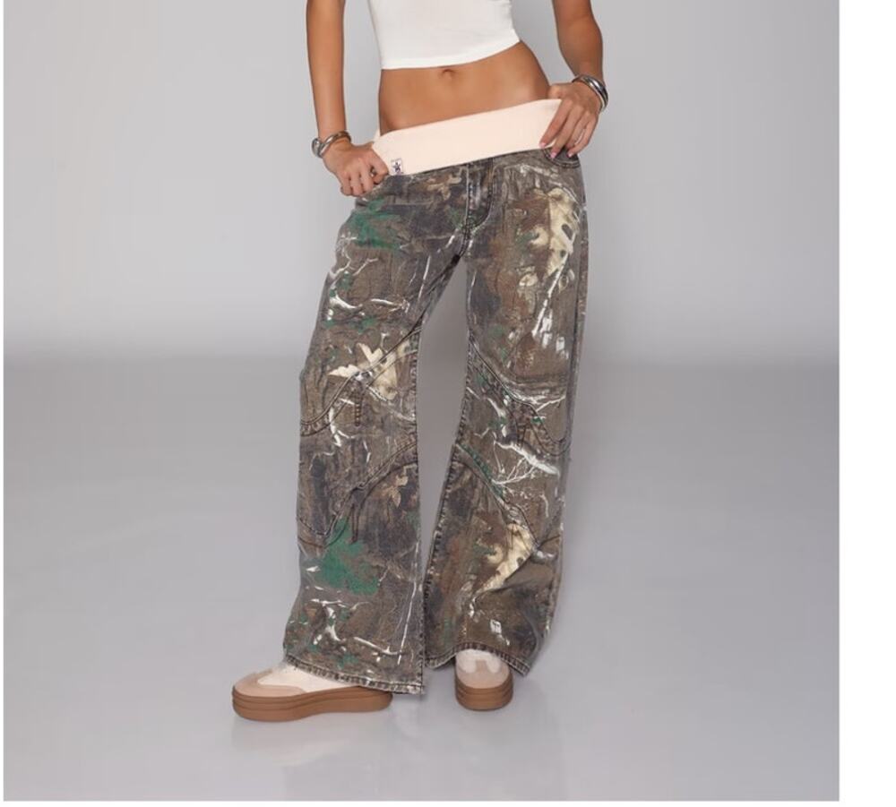 NWT Revice Vice Jean Oakland Camo Super Low Rise Size S premium denim LA